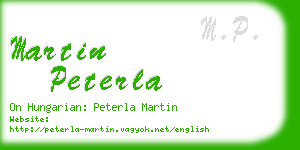 martin peterla business card